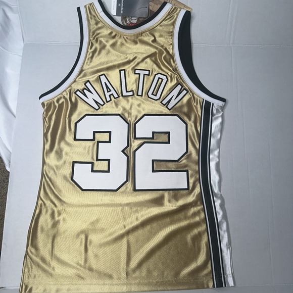 75th Gold Swingman Bill Walton Trail Blazers Jersey NWT Small - Picture 6 of 8